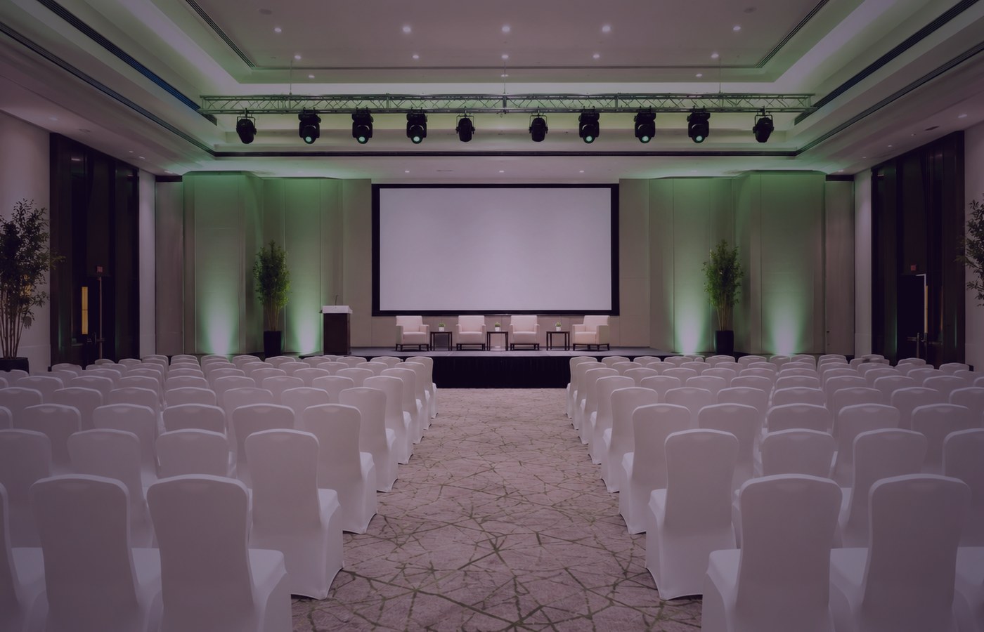 Convention auditorium style seating